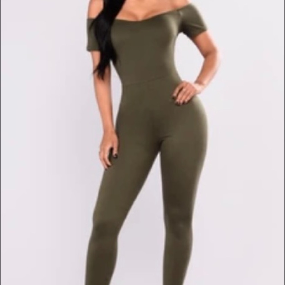 Olive green jumpsuit